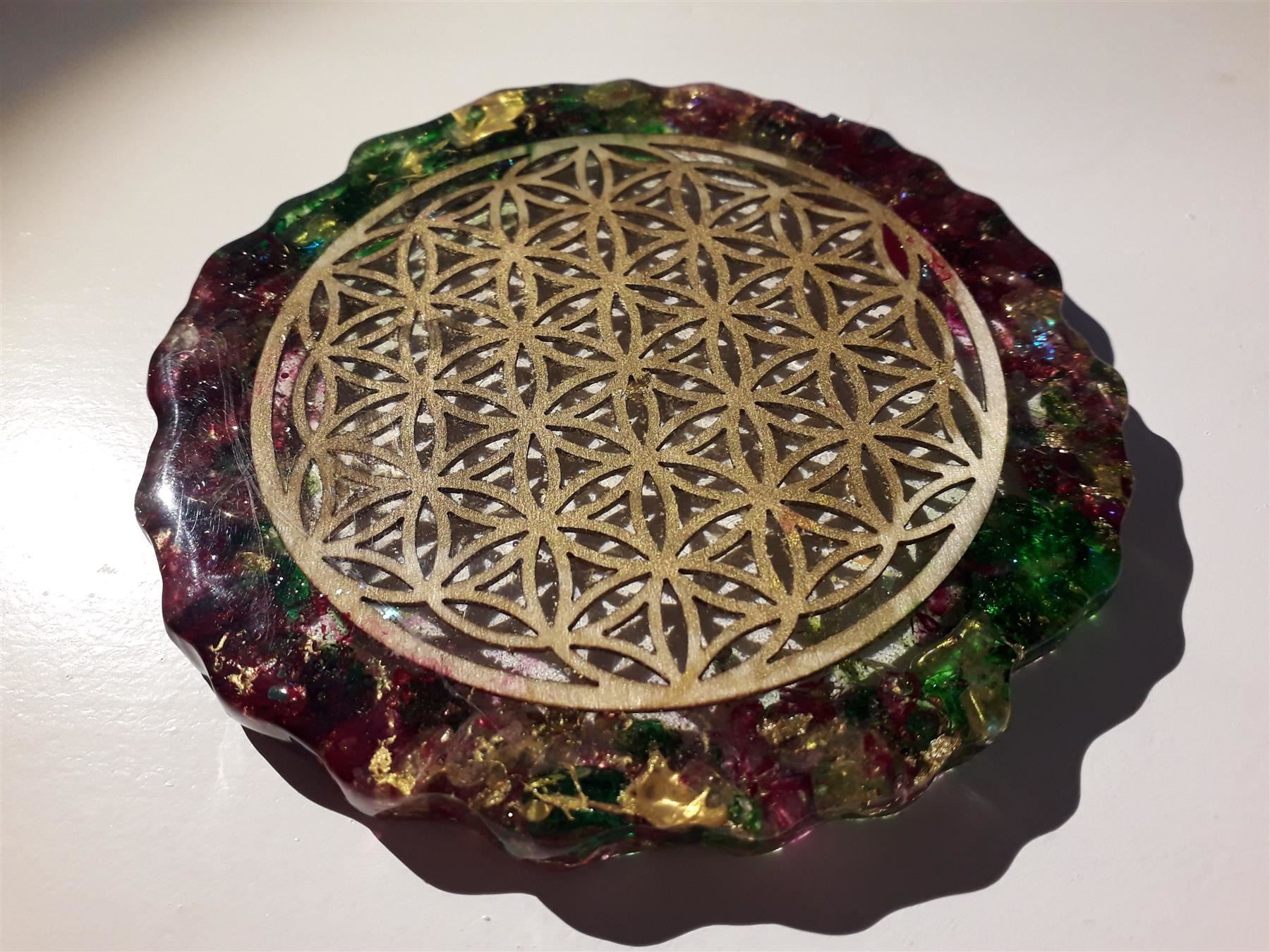 Minerali & Pietre curative: ORGONIT Platte * BLUME DES LEBENS – Nuovo e nell'imballaggio originale da Aeschi b. Spiez venduto da KRONLICHT 3