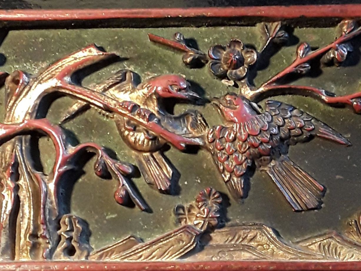 Holzschnitte: Antike Chinesische Schnitzerei, ca 1850 – Gebraucht aus Zürich von helsan