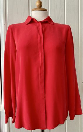 CINQUE,  Edle Bluse, Gr. S  100% Seide, rot, neuwertig