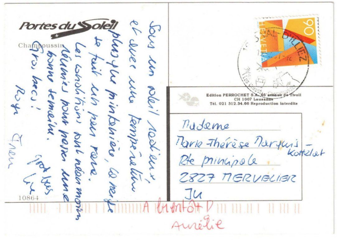 Cartoline postali: Champoussin - 6 Bild AK – Usato da Binningen venduto da Mountainrider 1