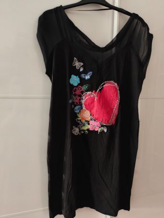 Shirt-Minikleid / Longshirt (Desigual) L