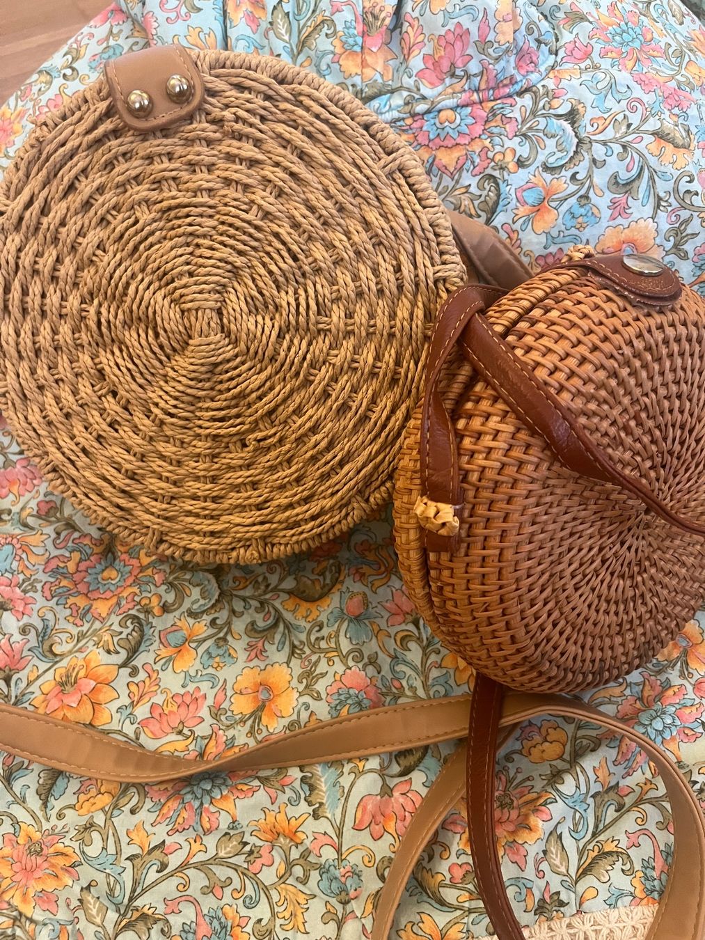Borse da donna: 2 Korbtaschen rund / Strohtaschen – Usato da Luzern venduto da maschmo