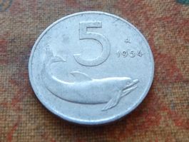 ITALIE  5  Lire  1954