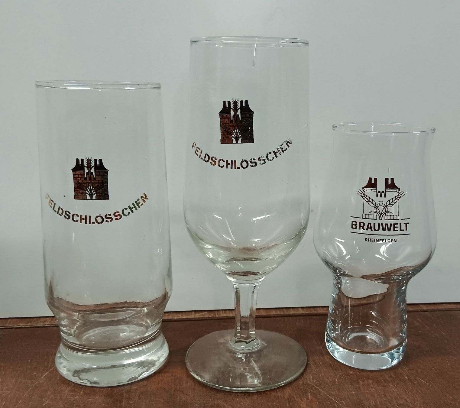 Feldschlösschen Bicchieri: 5 Bierglas Bier Brauerei Feldschlösschen – Usato da Lichtensteig venduto da B-B-Bier 3