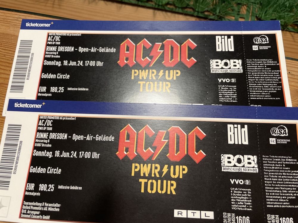 AC/ DC Ticket Dresden Kaufen auf Ricardo