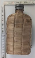 Alter Flachmann / Feldflasche / Korbflasche, Rarität, Deko!
