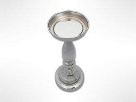 Kerzenständer Alu-Guss silber