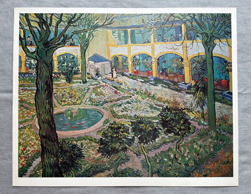 Kunstdruck 1971 Vincent van Gogh Der Garten des Krankenhause Kaufen