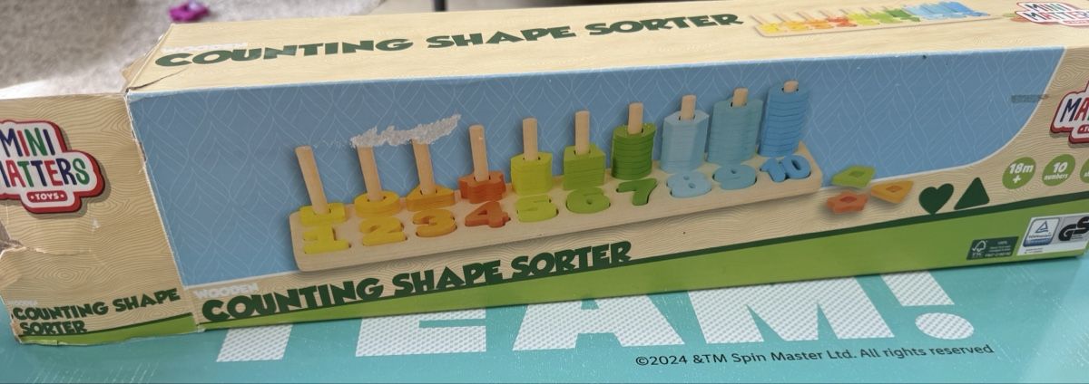 Jouets: Mini Matters Counting Shape Sorter Holz akzeptabel – Neuf (Voir description) à Ramlinsburg par fra_r6rm