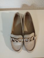 Stylische beige Wildleder Loafers 40