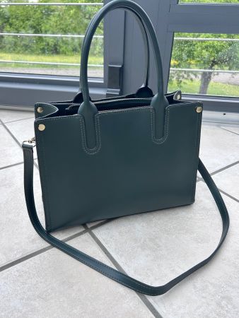 Ledertasche Petrol