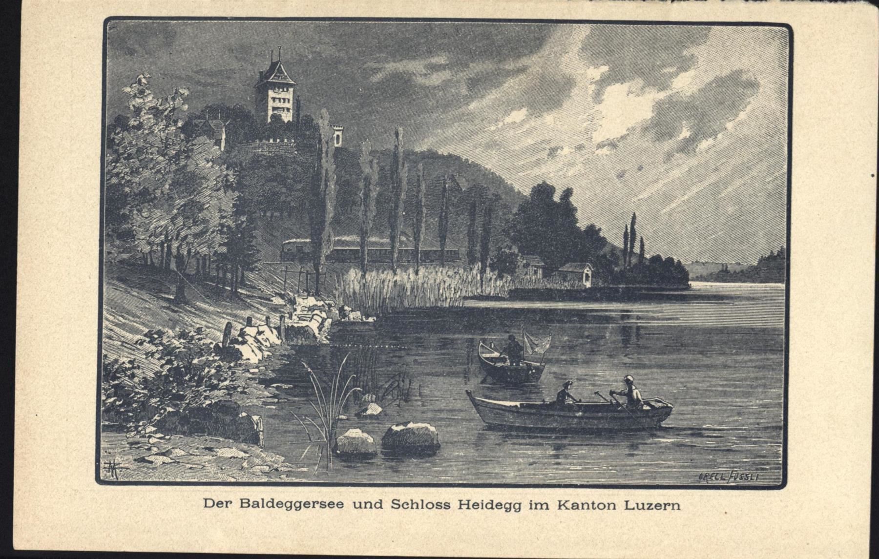 Incisioni: Schloss Heidegg Holzstich – Usato da Rafz venduto da Helvet32