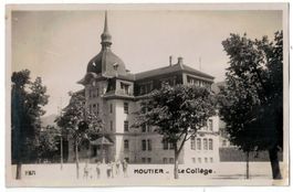 Moutier, Le Collège, Photokarte belebt, um 1920