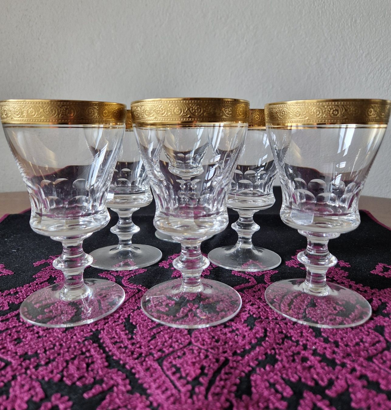 Bicchieri: Theresienthal Kristallgläser mit Minton Borte – Nuovo (secondo la descrizione) da Bern venduto da Antikbatik