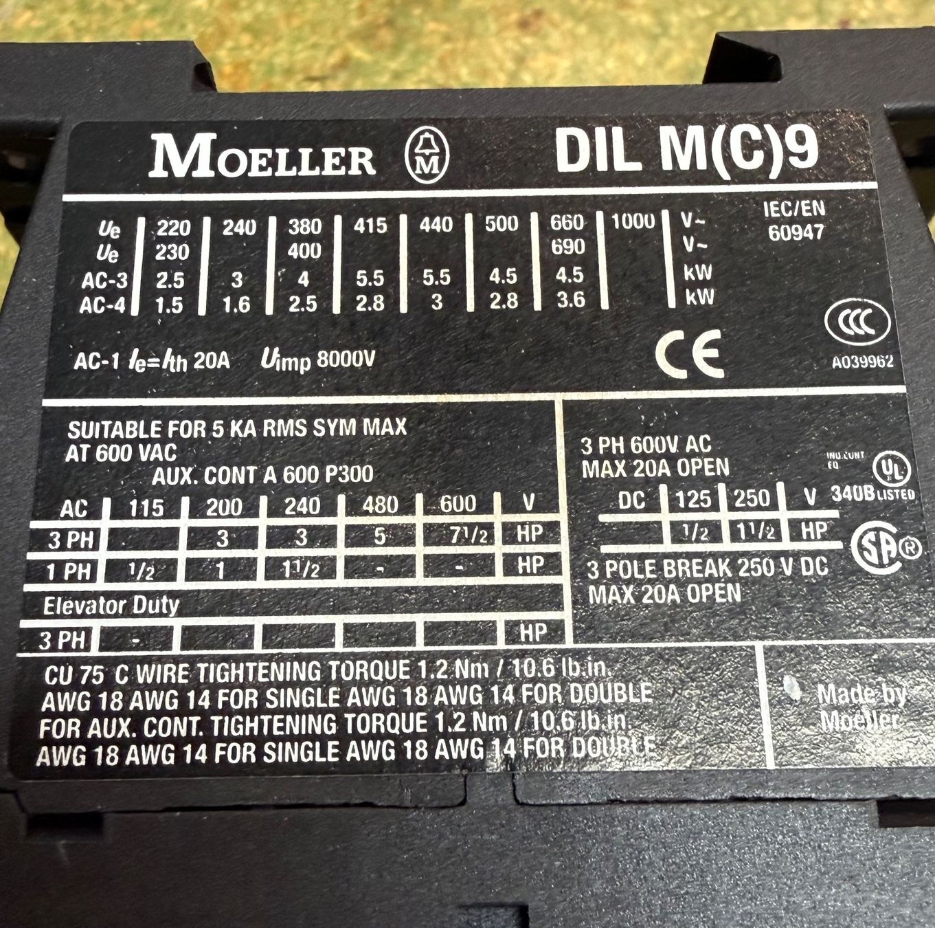 Eaton Componenti elettronici: Moeller DIL M 9-10 Schütz – Usato da Rudolfstetten venduto da Aldo100 2