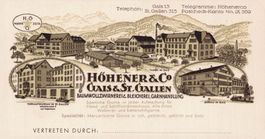 Werbekarte Höhener & Co., Gais & St. Gallen