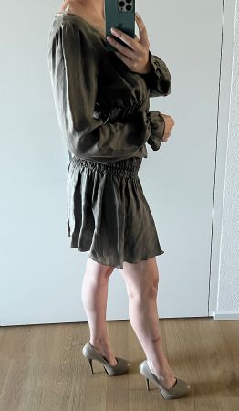 acciaio Kleid NEU 38 Kuper Seide 100% Cupro Kupferseide
