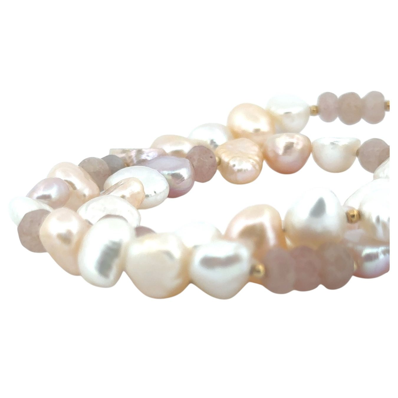 Olga Ribler Catenine: Perlen Kette 925 Silber gelbvergoldet – Nuovo (secondo la descrizione) da Luzern venduto da Schmuckoutlet 4