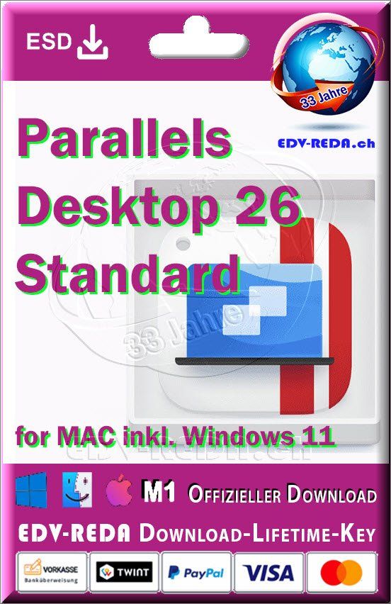 Apple Software: Parallels Desktop 26 MAC Standard Dauerlizenz inkl. Windows – Nuovo (secondo la descrizione) da Langenthal venduto da Reda