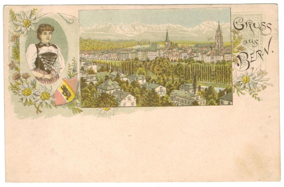 Ansichtskarten: AK Gruss aus Bern um 1900 – Gebraucht aus Zürich von tol_b7c7