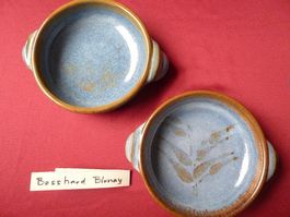 2 bols à soupe en céramique peints à la main Bosshard