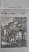DOERIG Taschentuch 60er Jahre / Hotel Federal Lugano / Neu
