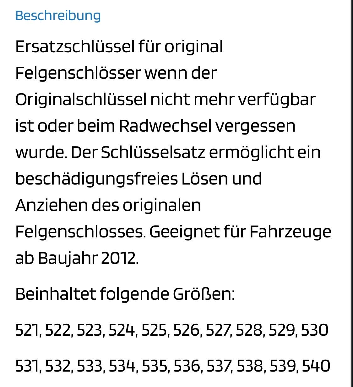 Tutti gli attrezzi: Felgenschloss Demontagesatz – Usato da Stadel venduto da Mandant7 1