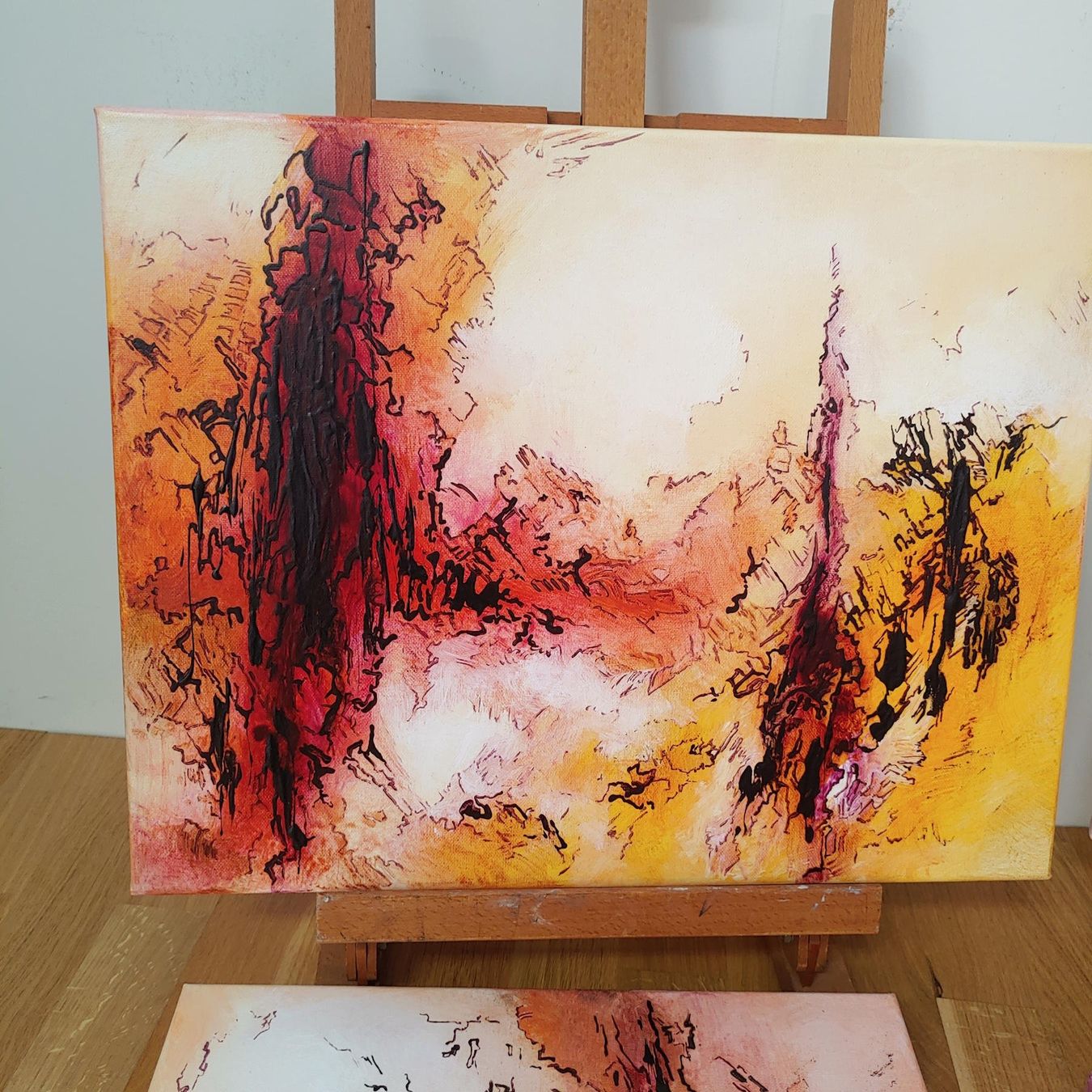 Dipinti: Serie original-Acrylgemälde 'Teichlandschaften' – Nuovo e nell'imballaggio originale da Steinhausen venduto da Kristall022 1