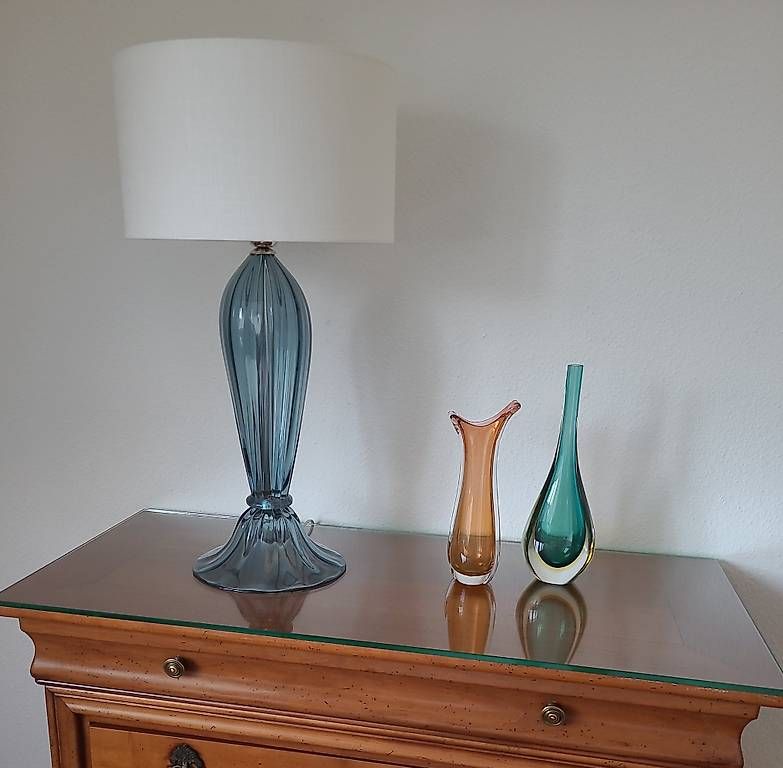 Murano Lampen: Grosse exklusive Tischlampe aus Muranoglas – Gebraucht aus Basel von Eule2000 1