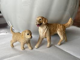 2 Schleich Golden Retriver Hunde 205