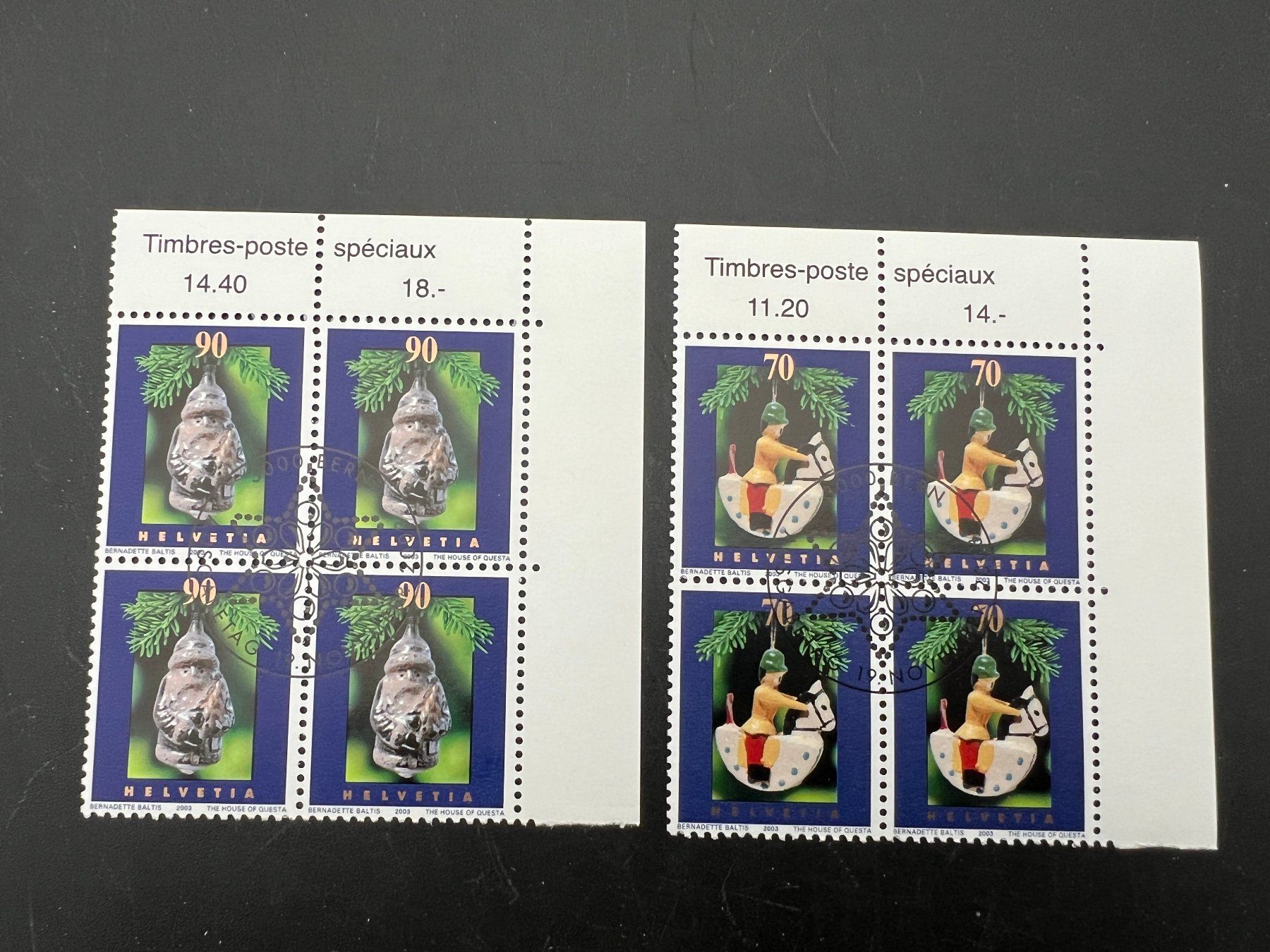 Tutti i francobolli: 2003  Erstag gest.Viererblock mit Tab  (K68) – Usato da Hinwil venduto da Sidi4