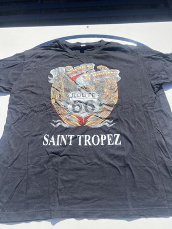 Schwarzes T-Shirt, Route 66, Saint Tropez, Grösse 3XL