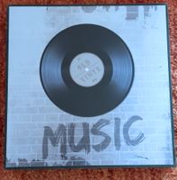 Schallplatten-Deko mit Schriftzug MUSIC