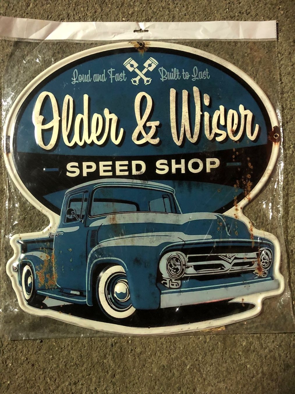 Insegne: Ford f100 older & wiser Speed shop classic oldtimer – Nuovo (secondo la descrizione) da Reinach AG venduto da rares75