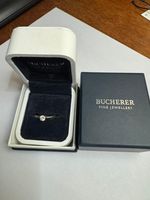 bague bucherer 18k or blanc et diamant