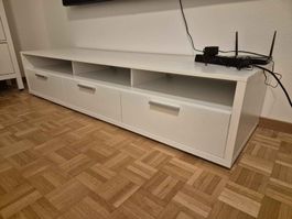 Weiss TV-Möbel mit Schubladen & Fächern - Top Zustand!