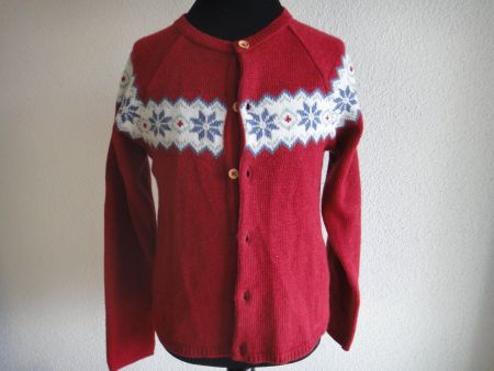 Strickjacke Mädchen neck neck Wolle 128 cm