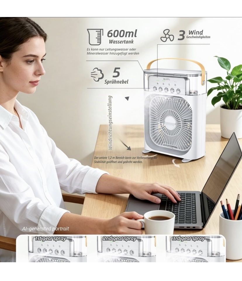 Ventilateurs: Mini Ventilator Kühler  Weiss mit USB – Neuf (Voir description) à Zürich par naz_h8jw 1