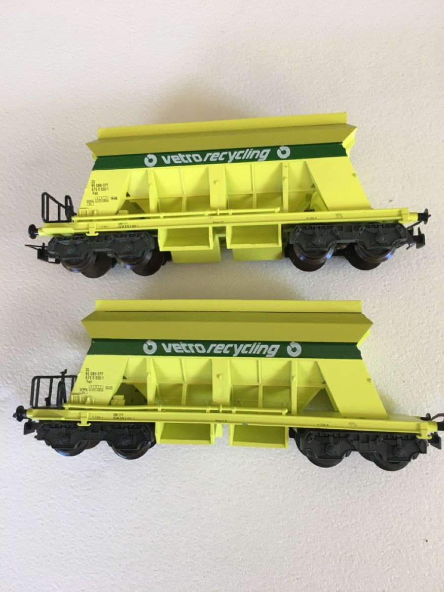 Liliput Modellini di ferrovie: Liliput Güterwagen vetro recycling – Usato da Grellingen venduto da Toyhamster 1