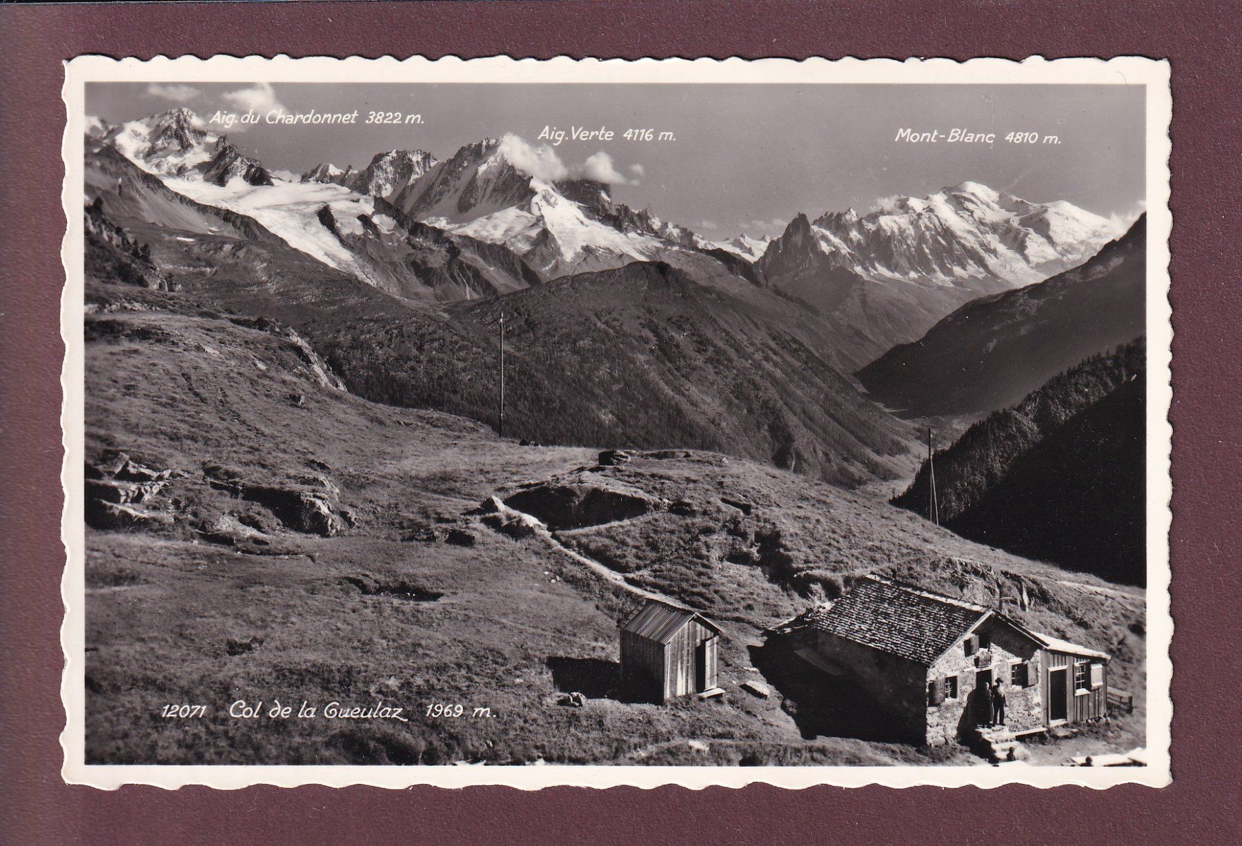 Cartoline postali: Col de la GUEULAZ – Usato da Pully venduto da nicecards