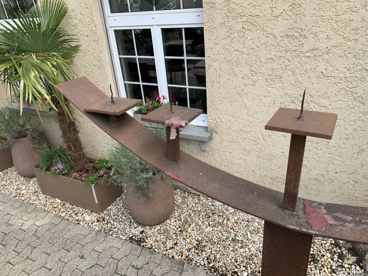 Kerzenständer: 5fach 2m Kerzenständer Metall Rost Optik Gartendeko – Gebraucht aus Zürich von Mrbanana 2