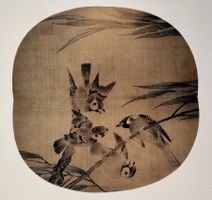 Druck 'Tamed Birds Among Bamboo And Trees'