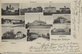 Zollikofen BE 9 Bild AK Bahnhof Molkerei gut erhalten