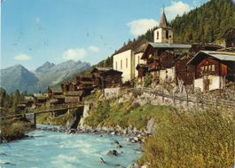 Blatten  VS  im Lötschental mit Lonza und Rothärner  um 1976