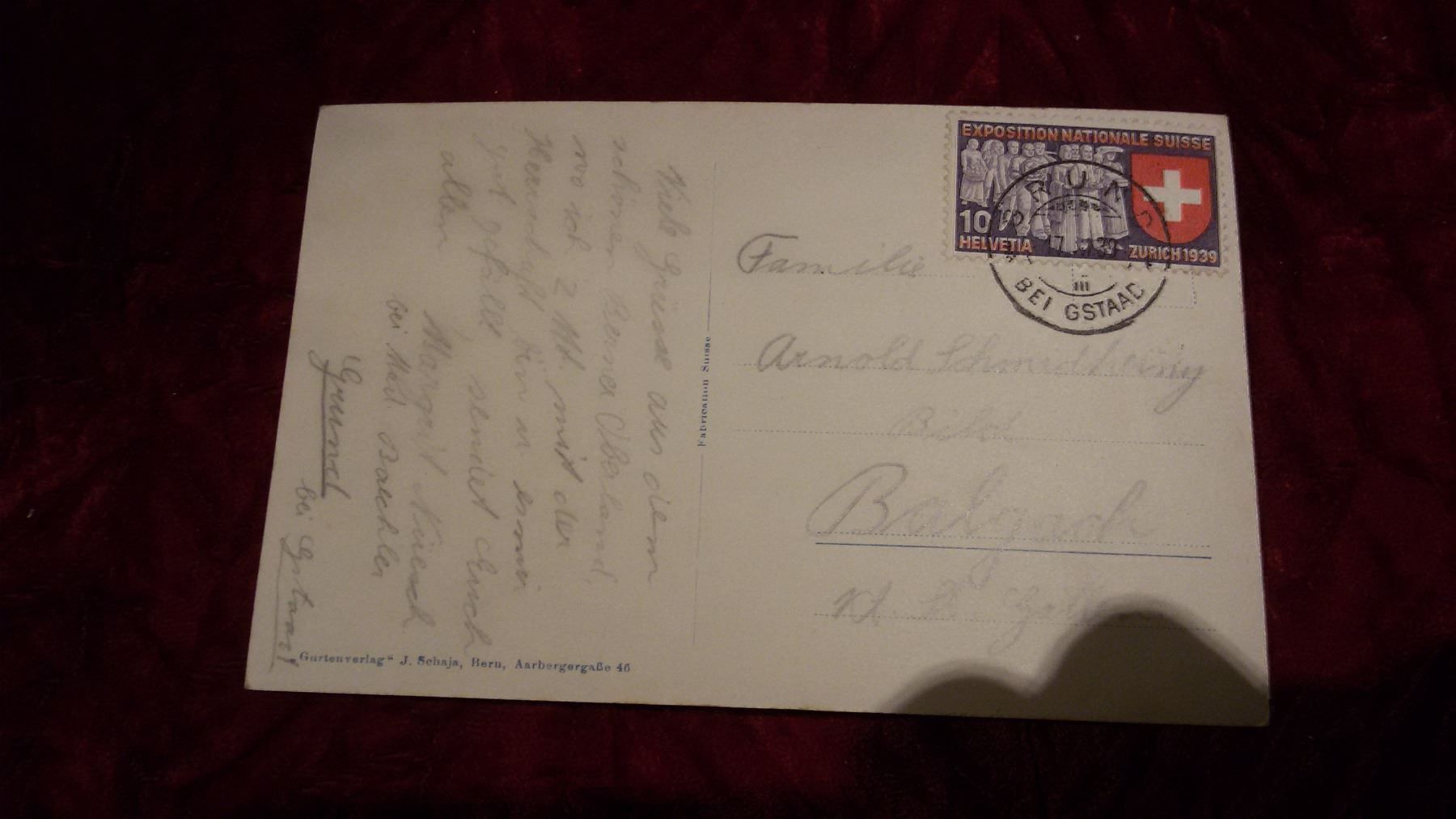 Cartoline postali: Grund bei Gstaad - Ansichtskarte – Usato da Bischofszell venduto da Joachim-115 1