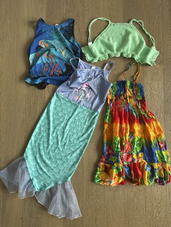 Kleiderpaket Meerjungfrau und bunte Kleider Gr.146/152