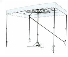 RS-Marktschirm BUSINESS 3x4 m, 4 Seitenwände inkl. Gestänge
