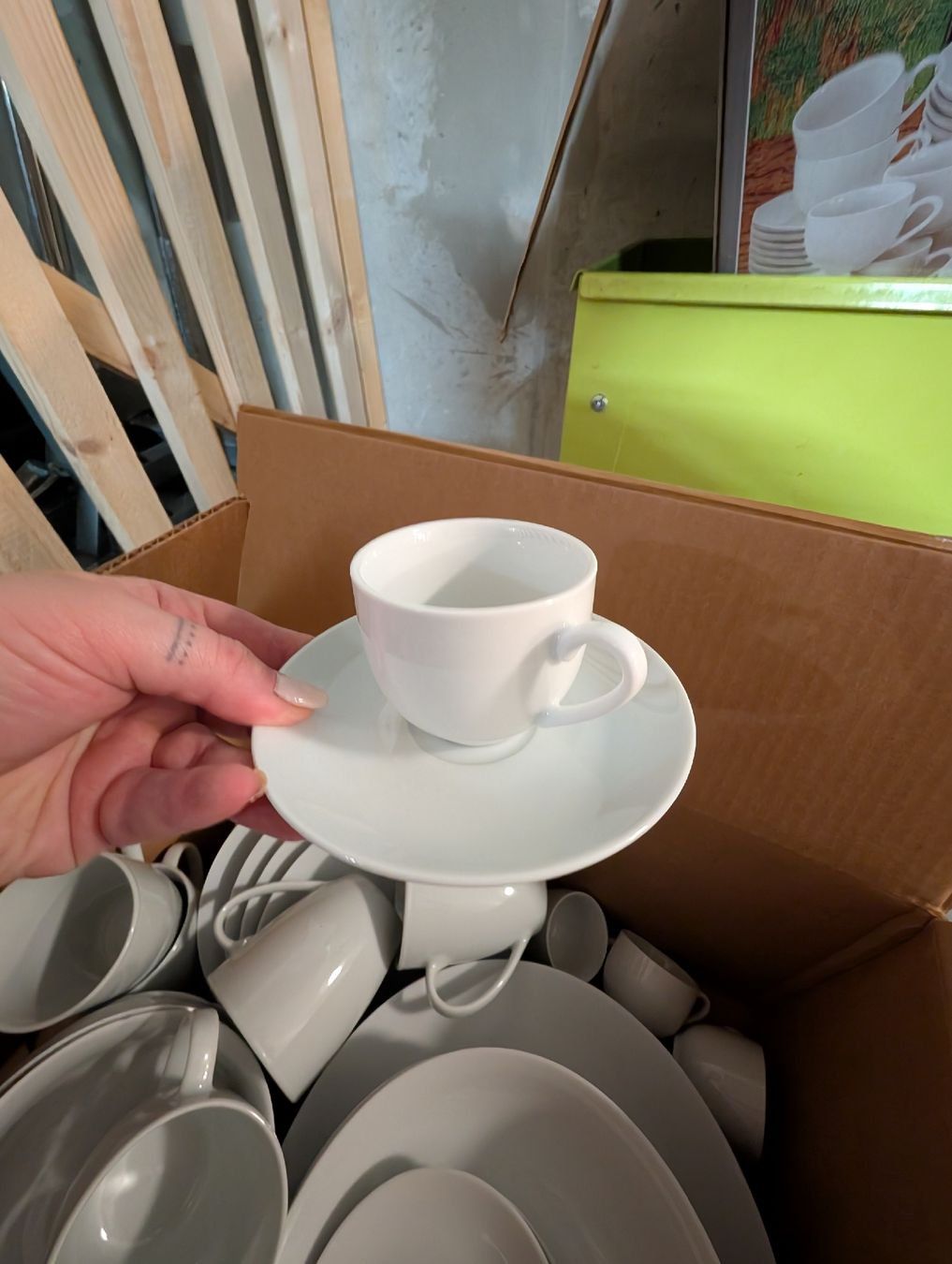 Geschirrsets: Geschirr Set Weiss Teller und Tasse  – Neu (gemäss Beschreibung) aus Lommiswil von Marcev_25 3
