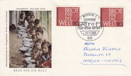 1962 FDC Brot für die Welt Deutsche Post