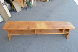 Holzbank mit Ablage stabil guter zustand